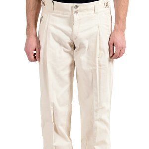 Dolce&Gabbana Off White Pleated Corduroy Pants